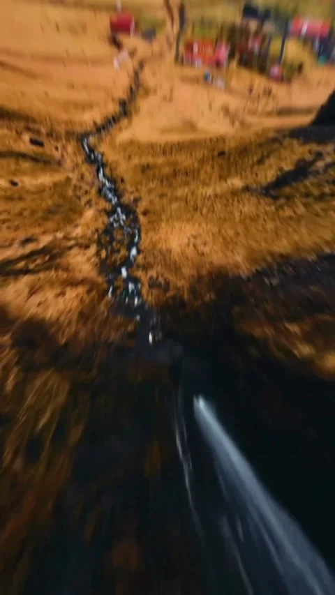 Waterfall in the mountains Stock Footage 268540595