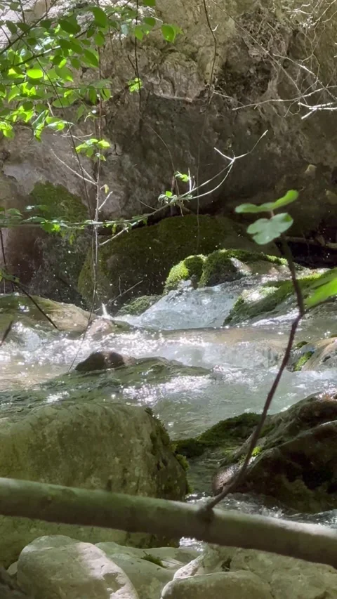 Waterfall from the mountains Stock Footage 274036594