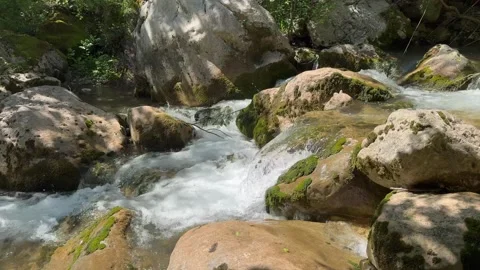 Waterfall from the mountains Stock Footage 274038163
