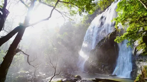 Waterfall in the mountains, Khlong Lan Waterfall, Vídeos de archivo 228948807