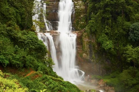 Waterfall in mountains Foto stock