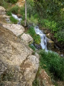 Waterfall in the Mountains Foto stock