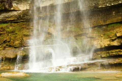 Waterfall in the mountains Stock Photos