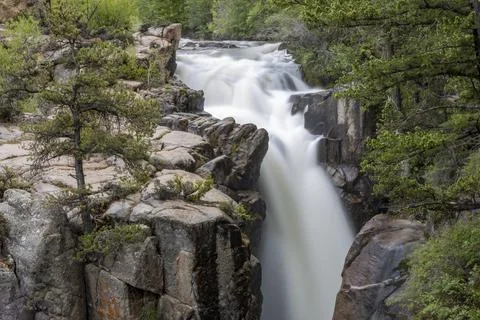 Waterfall in mountains Stock Photos