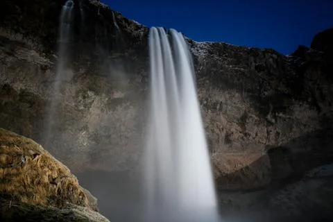 Waterfall in the mountains Stock Photos