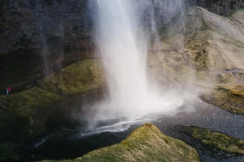 Waterfall in the mountains Stock Photos