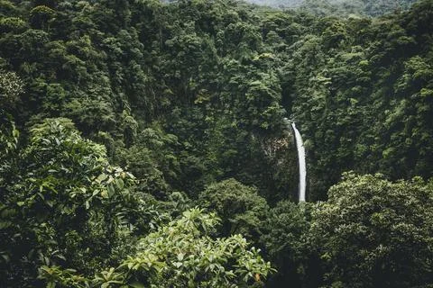 Waterfall in the mountains Stock Photos