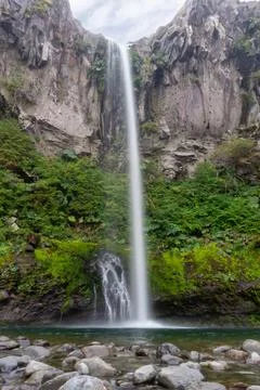 Waterfall in the mountains  Stock Photos