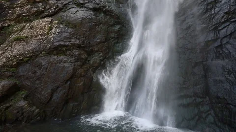 Waterfall in the mountains. Slow motion. 스톡 동영상 79890867