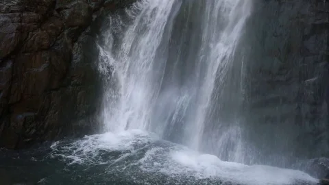 Waterfall in the mountains. Slow motion. Stock Footage 79891035