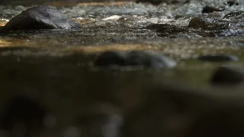 Waterfall in mountains in slow motion Stock Footage 85951348