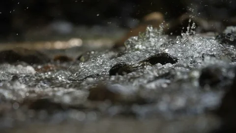 Waterfall in mountains in slow motion Stock Footage 85954382