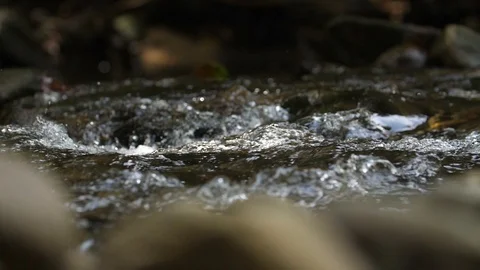 Waterfall in mountains in slow motion Stock Footage 85954566