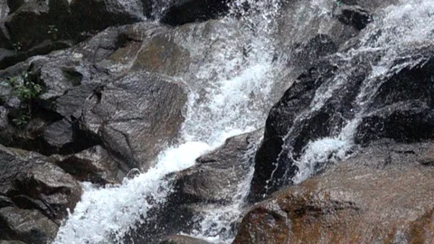 Waterfall in mountains in slow motion, high speed reel. super slow motion dolly  Stock Footage 88147927