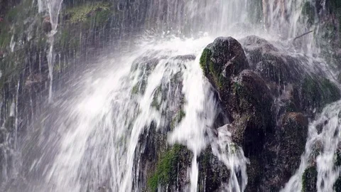 Waterfall in mountains in slow motion, high speed reel. super slow motion Vidéo 102677039