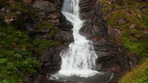 Waterfall in the mountains. Summer landscape. Stock Footage 234068683