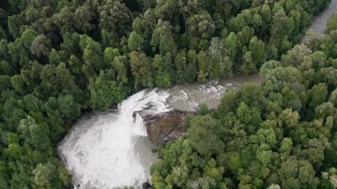 Waterfall in native forest Stock Footage 248868354