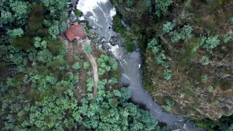 Waterfall at natural parque Senhora do Salto - Portugal 库存影片 161067983