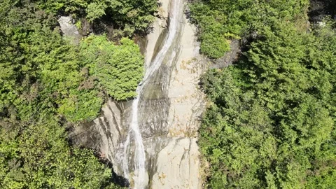 Waterfall nature drone Stock Footage 238670302