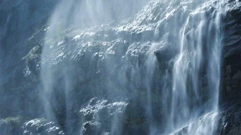 Waterfall nature environment scenery background. fresh natural spring water Stock Footage 72870522