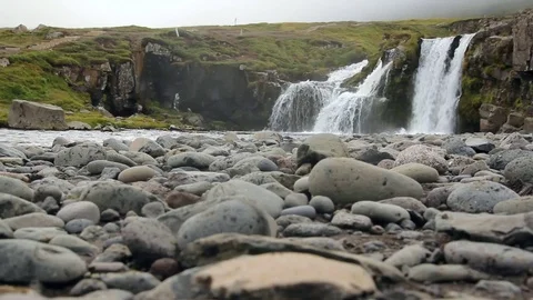 Waterfall nature flowing stream Stock Footage 98677209