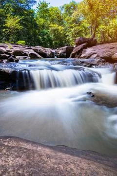 Waterfall in nature Stock Photos
