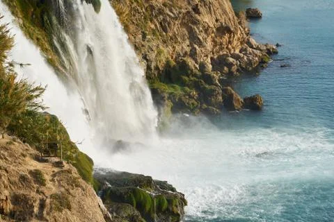 Waterfall in the nature Stock Photos