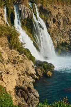 Waterfall in the nature Stock Photos
