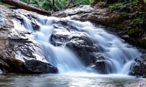 Waterfall in nature Stock Photos