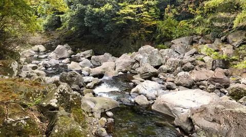 Waterfall on nature Stock Photos