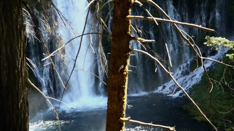 Waterfall Nature Scene Stock Footage 38710742