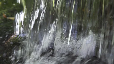 Waterfall near Ribeauville, Alsace in the East of France, Slow Motion Stock Footage