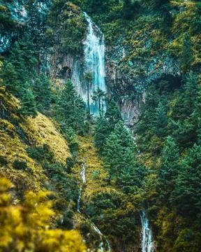 Waterfall of Nepal Stock Photos