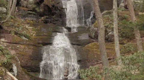 Waterfall NJ Buttermilk Waterfall Stock Footage