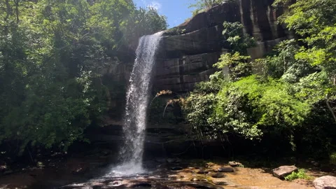 Waterfall in north eastern of Thailand Stock Footage 252336724