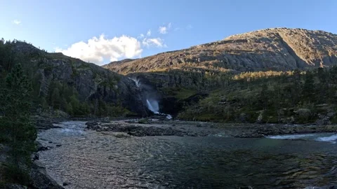 Waterfall in Norway 5K Stock Footage 325562805