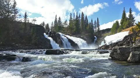 Waterfall in Norway Stock-Footage 11429659