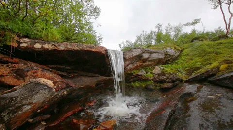 Waterfall in Norway Stock Footage 30439036