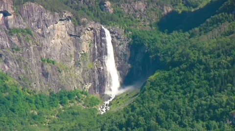 Waterfall in Norway Stock-Footage 35555618