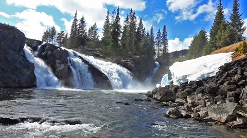Waterfall in Norway Video stock 86671204