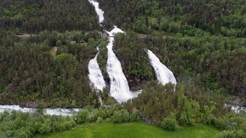 Waterfall in Norway Vídeo Stock 89276383