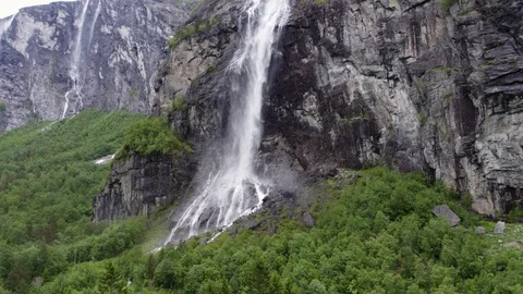 Waterfall in Norway Vídeo Stock 89284529