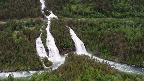 Waterfall in Norway Vídeo Stock 89285200