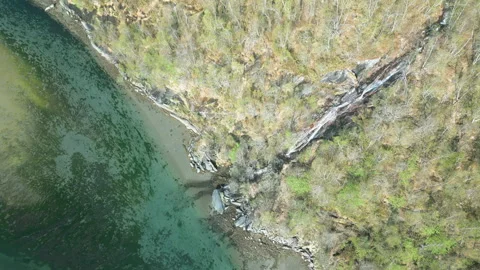 Waterfall in norway Stock Footage 244257896