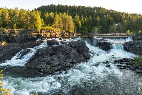 Waterfall in norway Stock Photos