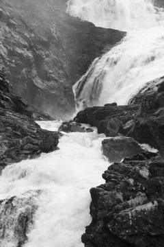Waterfall in norway Stock Photos
