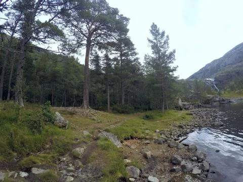 Waterfall in Norway Stock Photos
