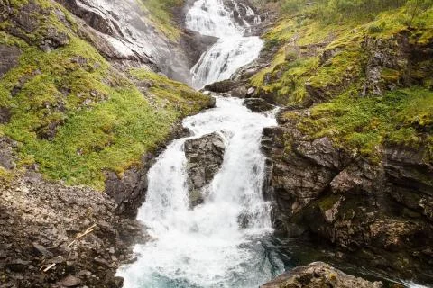 Waterfall in Norway Stock Photos