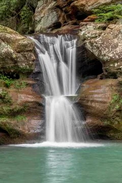 Waterfall at Old Mans Cave Stock Photos