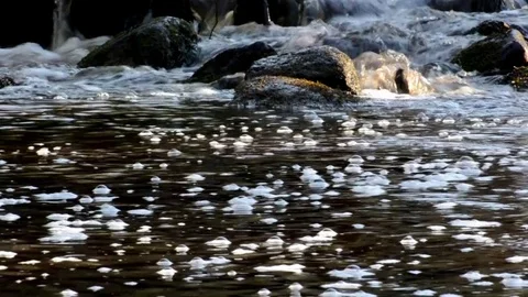 Waterfall at the old mill  Stock Footage 76496234